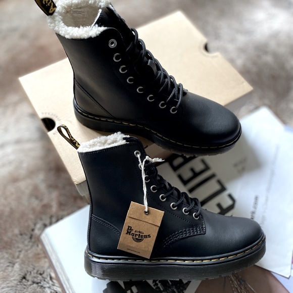 Women's Dr. Martens Zavala Combat Boots Faux Lining - Picture 10 of 16